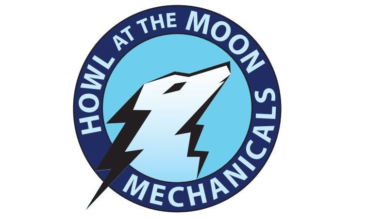 Company logo for 'Howl at the Moon Mechanicals'.