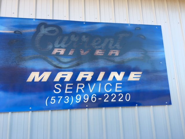 Company logo for 'Current River Marine'.