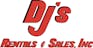 Company logo for 'DJ's Rentals & Sales, Inc.'.