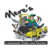 Company logo for 'Mere's Lawnmower Sales & Service'.