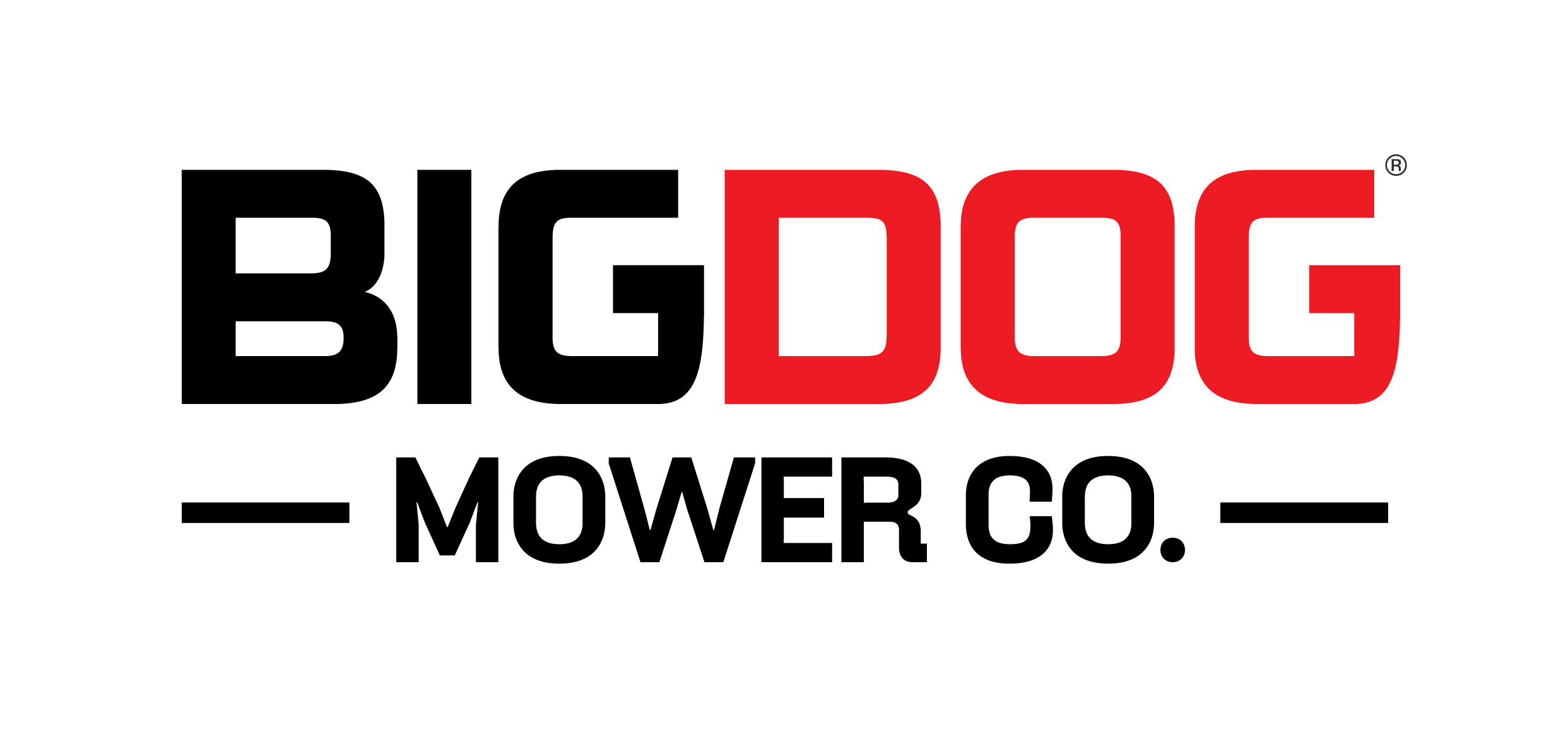 Company logo for 'BigDog Mower Co.'.