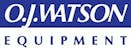 Company logo for 'O. J. Watson Equipment'.